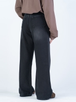 شلوار جین بگ قد 110 مشکی کد 21772 - Image 2