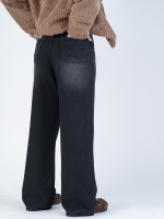 شلوار جین بگ قد 110 مشکی کد 21773 - Image 2