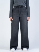 شلوار جین بگ قد 110 مشکی کد 21774 - Image 3