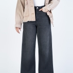 شلوار جین بگ قد 110 مشکی کد 21775