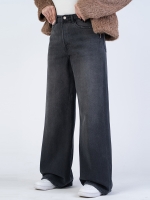 شلوار جین بگ قد 110 مشکی کد 21776