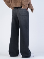 شلوار جین بگ قد 110 مشکی کد 21776 - Image 2