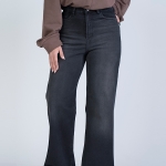 شلوار جین بگ قد 110 مشکی کم کش کد 21876