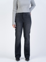 شلوار جین فلر قد 110 مشکی کم کش کد 21887