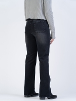 شلوار جین فلر قد 110 مشکی کم کش کد 21887 - Image 2
