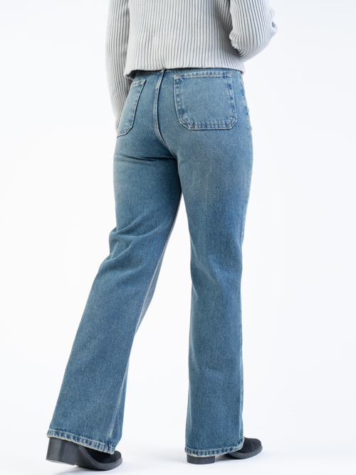 شلوار جین زنانه فلر قد 110 کد 21976 - Image 2