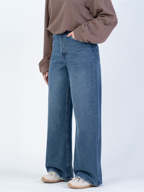 شلوار بگ زنانه جین قد 110 کد 22010