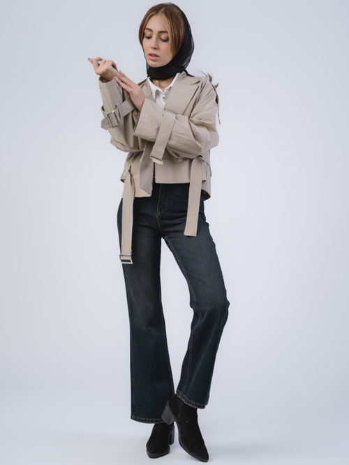 شلوار جین زنانه فلر قد 110 کد 22069 - Image 5