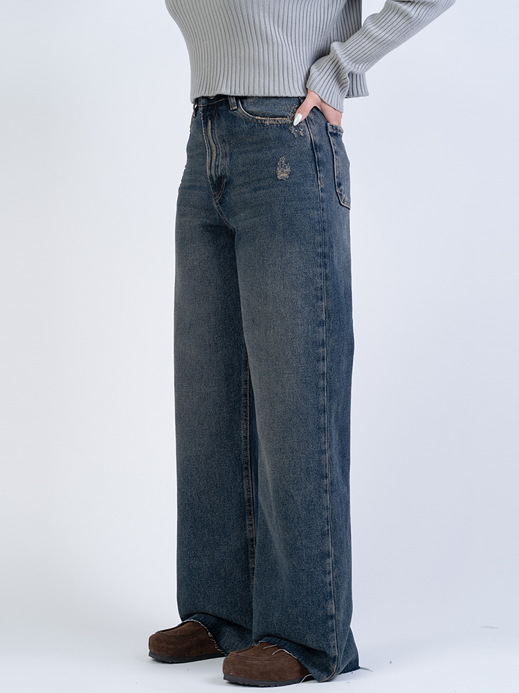 22079 (2) شلوار جین بگ قد 115 دمپا کات کد 22079 - Image 1