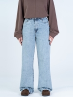 شلوار جین بگ قد 110 کم کش کد 22131 - Image 3