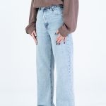 شلوار جین بگ قد 110 کم کش کد 22131