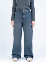 شلوار جین بگ قد 110 کم کش کد 22133 - Image 2