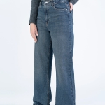 شلوار جین بگ قد 110 کم کش کد 22133