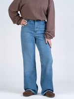 شلوار جین بگ قد 110 کم کش کد 22135