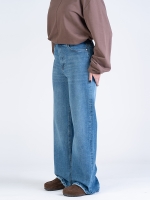 شلوار جین بگ قد 110 کم کش کد 22135 - Image 3