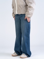 شلوار جین بگ قد 110 کم کش کد 22137 - Image 3