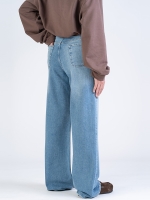 شلوار جین بگ قد 110 کم کش کد 22139 - Image 2
