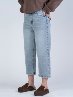 شلوار جین رگولار قد 90 کم کش کد 22144