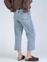 شلوار جین رگولار قد 90 کم کش کد 22144 - Image 2