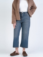 شلوار جین بگ قد 90 کم کش کد 22159