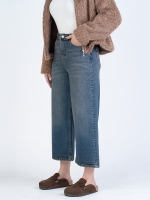 شلوار جین بگ قد 90 کم کش کد 22159 - Image 2
