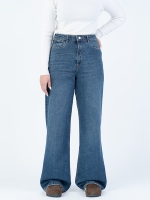 شلوار جین بگ قد 110 کم کش کد 22177 - Image 3