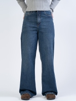 شلوار جین بگ قد 110 کم کش کد 22178 - Image 3