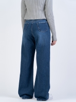 شلوار جین بگ قد 110 کم کش کد 22182 - Image 2
