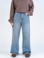 شلوار جین بگ قد 110 کم کش کد 22183 - Image 3
