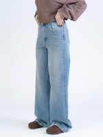 شلوار جین بگ قد 110 کم کش کد 22183