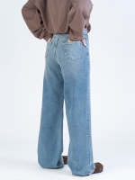 شلوار جین بگ قد 110 کم کش کد 22183 - Image 2