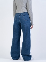 شلوار جین بگ قد 110 کم کش کد 22184 - Image 2