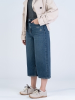 شلوار جین کراپ واید لگ قد 85 کد 22206