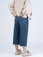 شلوار جین کراپ واید لگ قد 85 کد 22206 - Image 2