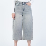 شلوار جین کراپ واید لگ قد 85 کد 22208