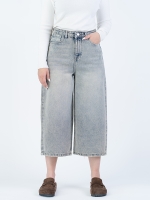 شلوار جین کراپ واید لگ قد 85 کد 22208