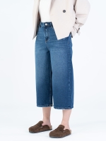 شلوار جین کراپ واید لگ قد 85 کد 22209