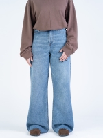 شلوار جین بگ قد 115 دمپا کات کد 22224 - Image 3