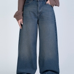 شلوار جین واید لگ قد 110 کد 22236