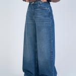 شلوار جین واید لگ قد 110 کد 22237