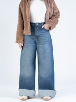 شلوار جین واید لگ قد 110 کد 22240 - Image 3