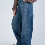 شلوار جین واید لگ قد 110 کد 22242