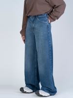 شلوار جین واید لگ قد 110 کد 22243