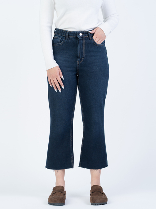 شلوار جین زنانه کراپ فلر قد 90 دمپا کات کد 22271