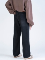 شلوار جین رگولار قد 110 مشکی کد 22319 - Image 2