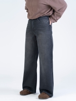 شلوار جین بگ قد 110 مشکی کد 22327