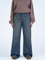 شلوار جین بگ قد 115 دمپا کات کد 22386 - Image 3
