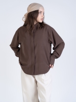 شومیز پارچه ای اوشن قهوه ای کد 22420 - Image 3