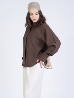 شومیز پارچه ای اوشن قهوه ای کد 22420