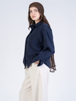 شومیز پارچه ای اوشن سرمه ای کد 22425 - Image 7